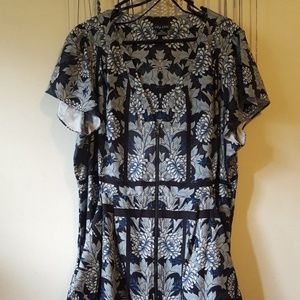 City Chic Blue China Tunic
